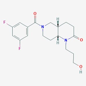 molecular formula C18H22F2N2O3 B5434372 (4aS*,8aR*)-6-(3,5-difluorobenzoyl)-1-(3-hydroxypropyl)octahydro-1,6-naphthyridin-2(1H)-one 