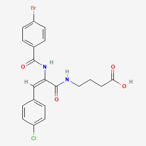 4-{[2-[(4-bromobenzoyl)amino]-3-(4-chlorophenyl)acryloyl]amino}butanoic acid