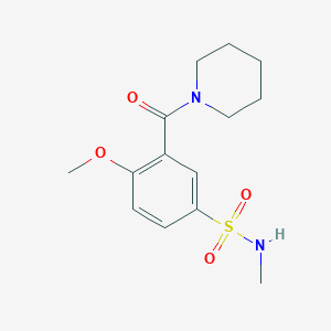 4-methoxy-N-methyl-3-(1-piperidinylcarbonyl)benzenesulfonamide