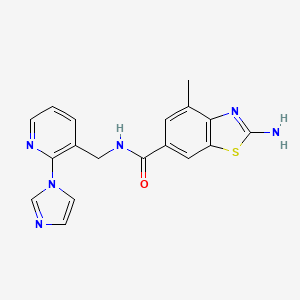 2-amino-N-{[2-(1H-imidazol-1-yl)pyridin-3-yl]methyl}-4-methyl-1,3-benzothiazole-6-carboxamide