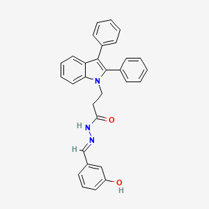 molecular formula C30H25N3O2 B5434411 3-(2,3-二苯基-1H-吲哚-1-基)-N'-(3-羟基亚苄基)丙酰肼 