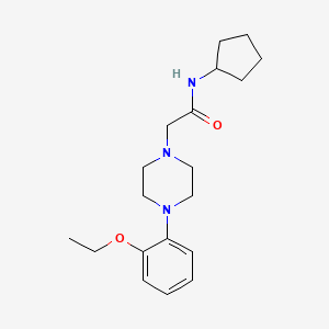 molecular formula C19H29N3O2 B5434450 N-cyclopentyl-2-[4-(2-ethoxyphenyl)-1-piperazinyl]acetamide 