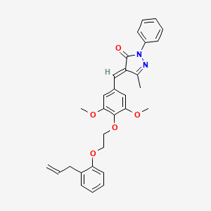 molecular formula C30H30N2O5 B5434465 4-{4-[2-(2-allylphenoxy)ethoxy]-3,5-dimethoxybenzylidene}-5-methyl-2-phenyl-2,4-dihydro-3H-pyrazol-3-one 