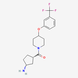 [rel-(1R,3S)-3-({4-[3-(trifluoromethyl)phenoxy]-1-piperidinyl}carbonyl)cyclopentyl]amine hydrochloride