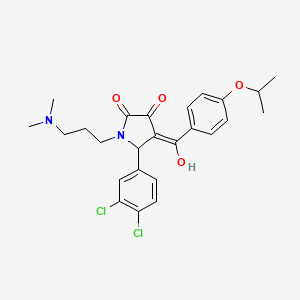 5-(3,4-dichlorophenyl)-1-[3-(dimethylamino)propyl]-3-hydroxy-4-[4-(propan-2-yloxy)benzoyl]-2,5-dihydro-1H-pyrrol-2-one