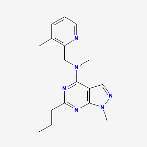 N,1-dimethyl-N-[(3-methyl-2-pyridinyl)methyl]-6-propyl-1H-pyrazolo[3,4-d]pyrimidin-4-amine