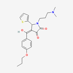 1-[3-(dimethylamino)propyl]-3-hydroxy-4-(4-propoxybenzoyl)-5-(2-thienyl)-1,5-dihydro-2H-pyrrol-2-one