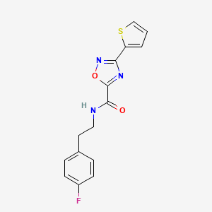 molecular formula C15H12FN3O2S B5434538 N-[2-(4-fluorophenyl)ethyl]-3-(2-thienyl)-1,2,4-oxadiazole-5-carboxamide 