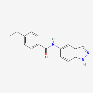 molecular formula C16H15N3O B5434549 4-ethyl-N-1H-indazol-5-ylbenzamide 