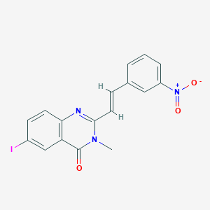 molecular formula C17H12IN3O3 B5434591 6-iodo-3-methyl-2-[(E)-2-(3-nitrophenyl)ethenyl]quinazolin-4(3H)-one 