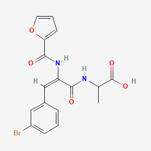 molecular formula C17H15BrN2O5 B5434635 N-[3-(3-bromophenyl)-2-(2-furoylamino)acryloyl]alanine 