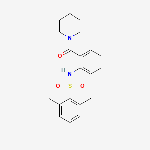 2,4,6-trimethyl-N-[2-(1-piperidinylcarbonyl)phenyl]benzenesulfonamide