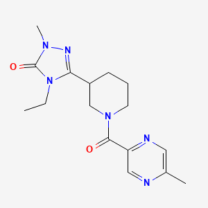 molecular formula C16H22N6O2 B5434661 4-ethyl-2-methyl-5-{1-[(5-methylpyrazin-2-yl)carbonyl]piperidin-3-yl}-2,4-dihydro-3H-1,2,4-triazol-3-one 