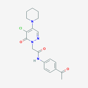 molecular formula C19H21ClN4O3 B5434680 N-(4-acetylphenyl)-2-[5-chloro-6-oxo-4-(1-piperidinyl)-1(6H)-pyridazinyl]acetamide 