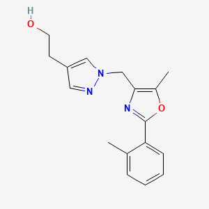 2-(1-{[5-methyl-2-(2-methylphenyl)-1,3-oxazol-4-yl]methyl}-1H-pyrazol-4-yl)ethanol