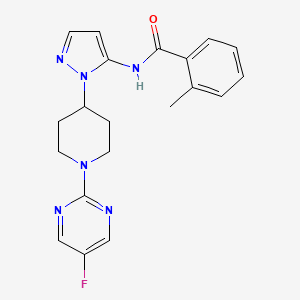 N-{1-[1-(5-fluoropyrimidin-2-yl)piperidin-4-yl]-1H-pyrazol-5-yl}-2-methylbenzamide