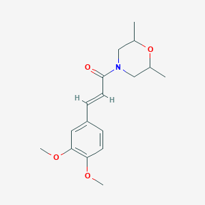 4-[3-(3,4-dimethoxyphenyl)acryloyl]-2,6-dimethylmorpholine