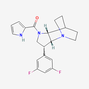 (3R*,3aR*,7aR*)-3-(3,5-difluorophenyl)-1-(1H-pyrrol-2-ylcarbonyl)octahydro-4,7-ethanopyrrolo[3,2-b]pyridine