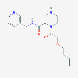 molecular formula C17H26N4O3 B5434761 1-(butoxyacetyl)-N-(3-pyridinylmethyl)-2-piperazinecarboxamide 