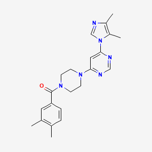 molecular formula C22H26N6O B5434768 4-[4-(3,4-dimethylbenzoyl)-1-piperazinyl]-6-(4,5-dimethyl-1H-imidazol-1-yl)pyrimidine 