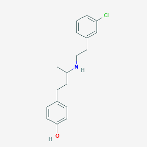 molecular formula C18H22ClNO B5434780 4-(3-{[2-(3-chlorophenyl)ethyl]amino}butyl)phenol 