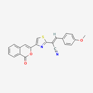 molecular formula C22H14N2O3S B5434790 3-(4-methoxyphenyl)-2-[4-(1-oxo-1H-isochromen-3-yl)-1,3-thiazol-2-yl]acrylonitrile 