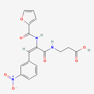 molecular formula C17H15N3O7 B5434800 N-[2-(2-furoylamino)-3-(3-nitrophenyl)acryloyl]-beta-alanine 