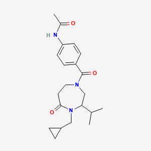 N-(4-{[4-(cyclopropylmethyl)-3-isopropyl-5-oxo-1,4-diazepan-1-yl]carbonyl}phenyl)acetamide