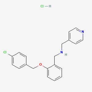 molecular formula C20H20Cl2N2O B5434822 {2-[(4-chlorobenzyl)oxy]benzyl}(4-pyridinylmethyl)amine hydrochloride 