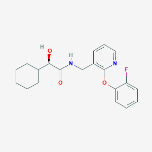 molecular formula C20H23FN2O3 B5434827 (2R)-2-cyclohexyl-N-{[2-(2-fluorophenoxy)pyridin-3-yl]methyl}-2-hydroxyacetamide 