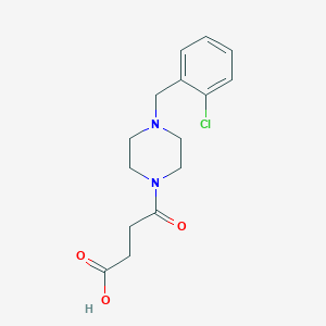 molecular formula C15H19ClN2O3 B5434833 4-[4-(2-chlorobenzyl)-1-piperazinyl]-4-oxobutanoic acid 