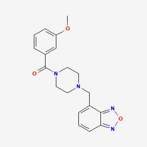 molecular formula C19H20N4O3 B5434836 4-{[4-(3-methoxybenzoyl)-1-piperazinyl]methyl}-2,1,3-benzoxadiazole 