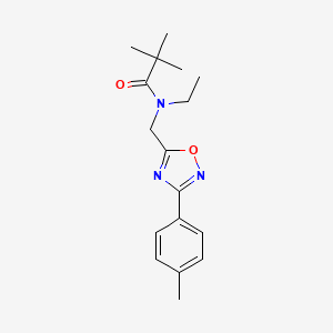 molecular formula C17H23N3O2 B5434842 N-ethyl-2,2-dimethyl-N-{[3-(4-methylphenyl)-1,2,4-oxadiazol-5-yl]methyl}propanamide 