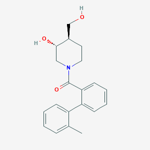 molecular formula C20H23NO3 B5434849 [(3R,4R)-3-hydroxy-4-(hydroxymethyl)piperidin-1-yl]-[2-(2-methylphenyl)phenyl]methanone 