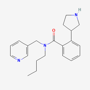 molecular formula C21H27N3O B5434851 N-butyl-N-(3-pyridinylmethyl)-2-(3-pyrrolidinyl)benzamide dihydrochloride 