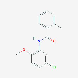 molecular formula C15H14ClNO2 B5434860 N-(5-chloro-2-methoxyphenyl)-2-methylbenzamide 