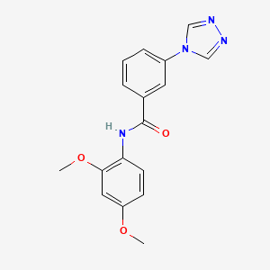 molecular formula C17H16N4O3 B5434889 N-(2,4-dimethoxyphenyl)-3-(4H-1,2,4-triazol-4-yl)benzamide 