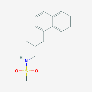 molecular formula C15H19NO2S B5434891 N-[2-methyl-3-(1-naphthyl)propyl]methanesulfonamide 