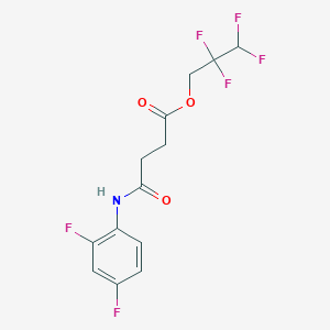 molecular formula C13H11F6NO3 B5434902 2,2,3,3-tetrafluoropropyl 4-[(2,4-difluorophenyl)amino]-4-oxobutanoate 