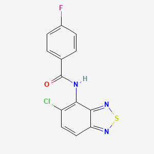 molecular formula C13H7ClFN3OS B5434923 N-(5-chloro-2,1,3-benzothiadiazol-4-yl)-4-fluorobenzamide 