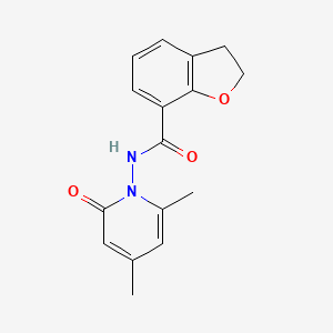 molecular formula C16H16N2O3 B5434935 N-(4,6-dimethyl-2-oxopyridin-1(2H)-yl)-2,3-dihydro-1-benzofuran-7-carboxamide 