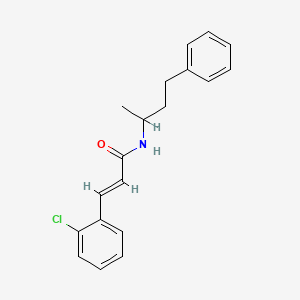 molecular formula C19H20ClNO B5434956 3-(2-chlorophenyl)-N-(1-methyl-3-phenylpropyl)acrylamide 