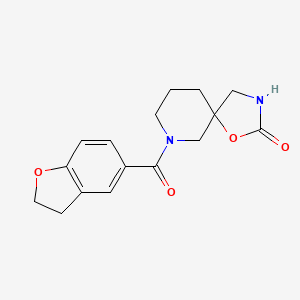 molecular formula C16H18N2O4 B5434968 7-(2,3-dihydro-1-benzofuran-5-ylcarbonyl)-1-oxa-3,7-diazaspiro[4.5]decan-2-one 