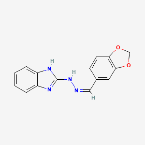 molecular formula C15H12N4O2 B5434972 1,3-benzodioxole-5-carbaldehyde 1H-benzimidazol-2-ylhydrazone 