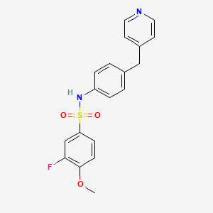 3-fluoro-4-methoxy-N-[4-(4-pyridinylmethyl)phenyl]benzenesulfonamide