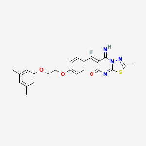 6-{4-[2-(3,5-dimethylphenoxy)ethoxy]benzylidene}-5-imino-2-methyl-5,6-dihydro-7H-[1,3,4]thiadiazolo[3,2-a]pyrimidin-7-one