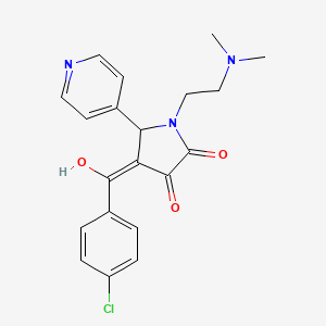 4-(4-chlorobenzoyl)-1-[2-(dimethylamino)ethyl]-3-hydroxy-5-(4-pyridinyl)-1,5-dihydro-2H-pyrrol-2-one