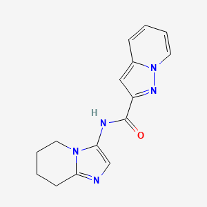 molecular formula C15H15N5O B5435025 N-(5,6,7,8-tetrahydroimidazo[1,2-a]pyridin-3-yl)pyrazolo[1,5-a]pyridine-2-carboxamide 