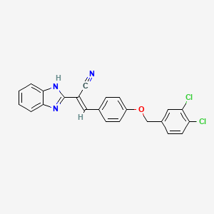 2-(1H-benzimidazol-2-yl)-3-{4-[(3,4-dichlorobenzyl)oxy]phenyl}acrylonitrile