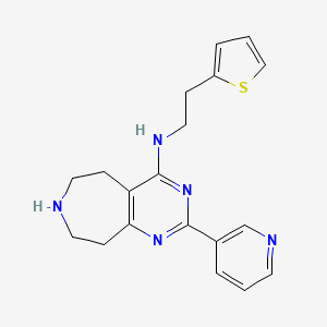 molecular formula C19H21N5S B5435038 2-(3-pyridinyl)-N-[2-(2-thienyl)ethyl]-6,7,8,9-tetrahydro-5H-pyrimido[4,5-d]azepin-4-amine hydrochloride 